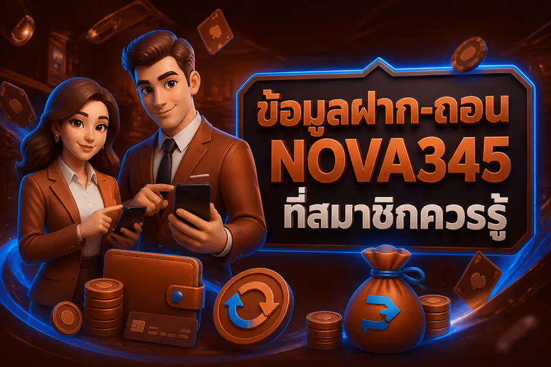 ข้อมูลฝาก-ถอน NOVA345 ที่สมาชิกควรรู้