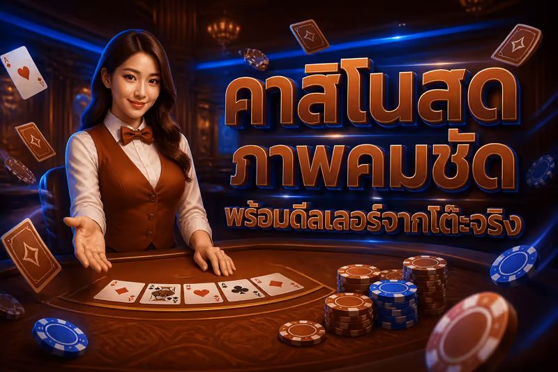 คาสิโนสดภาพคมชัดพร้อมดีลเลอร์จากโต๊ะจริง